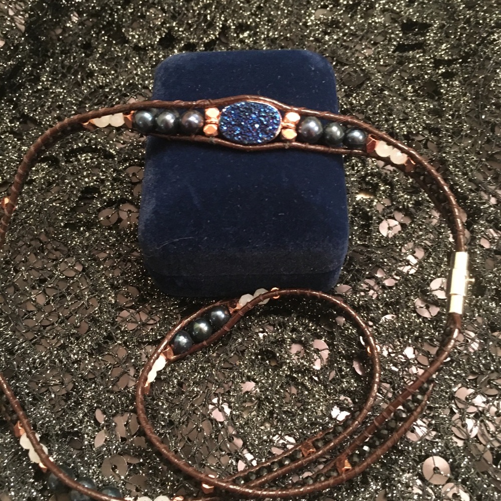 Bohemian style wrap bracelet.